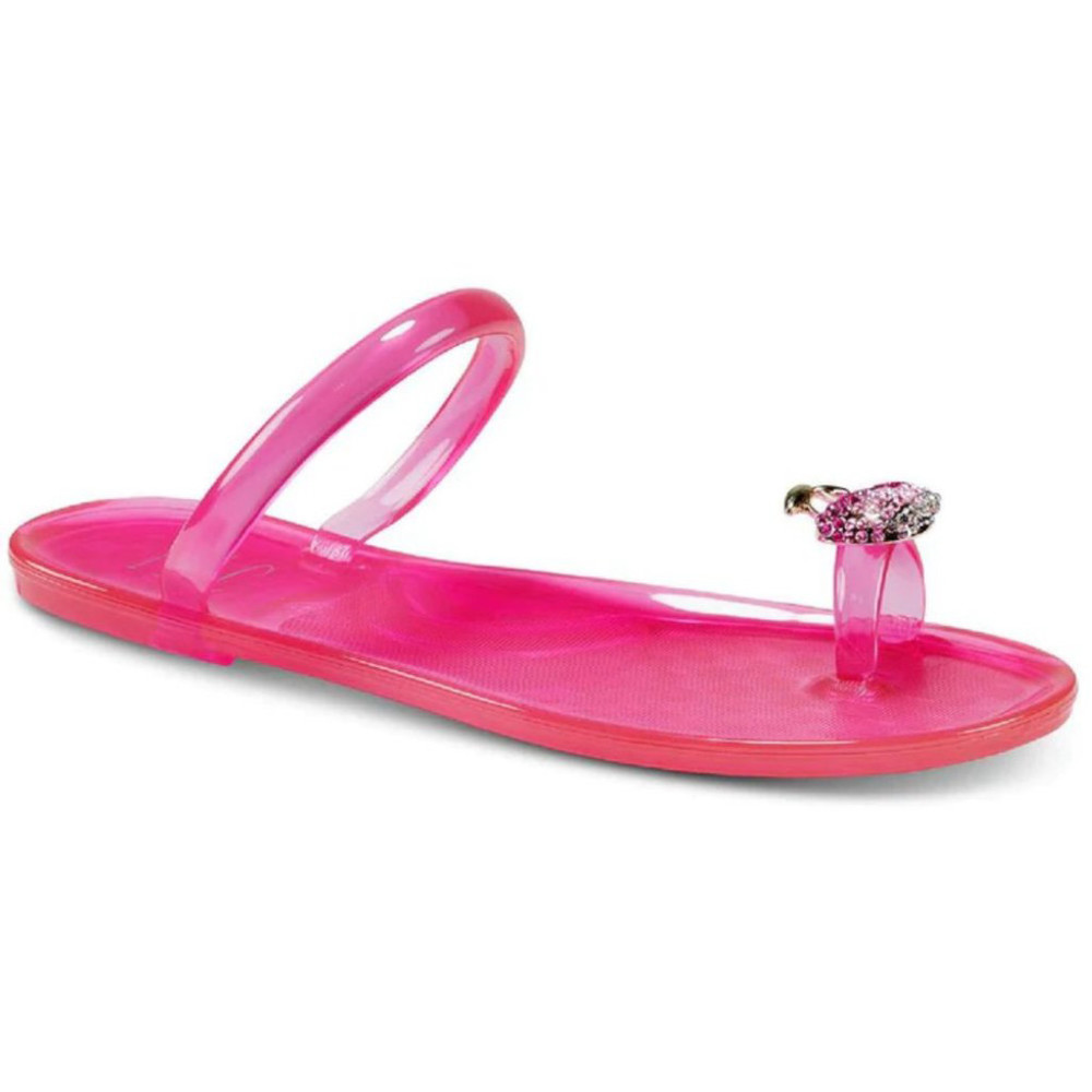 International Concepts Pink Cherry Embellished Jelly Sandals 90s' Size 7 NEW - Picture 2 of 5